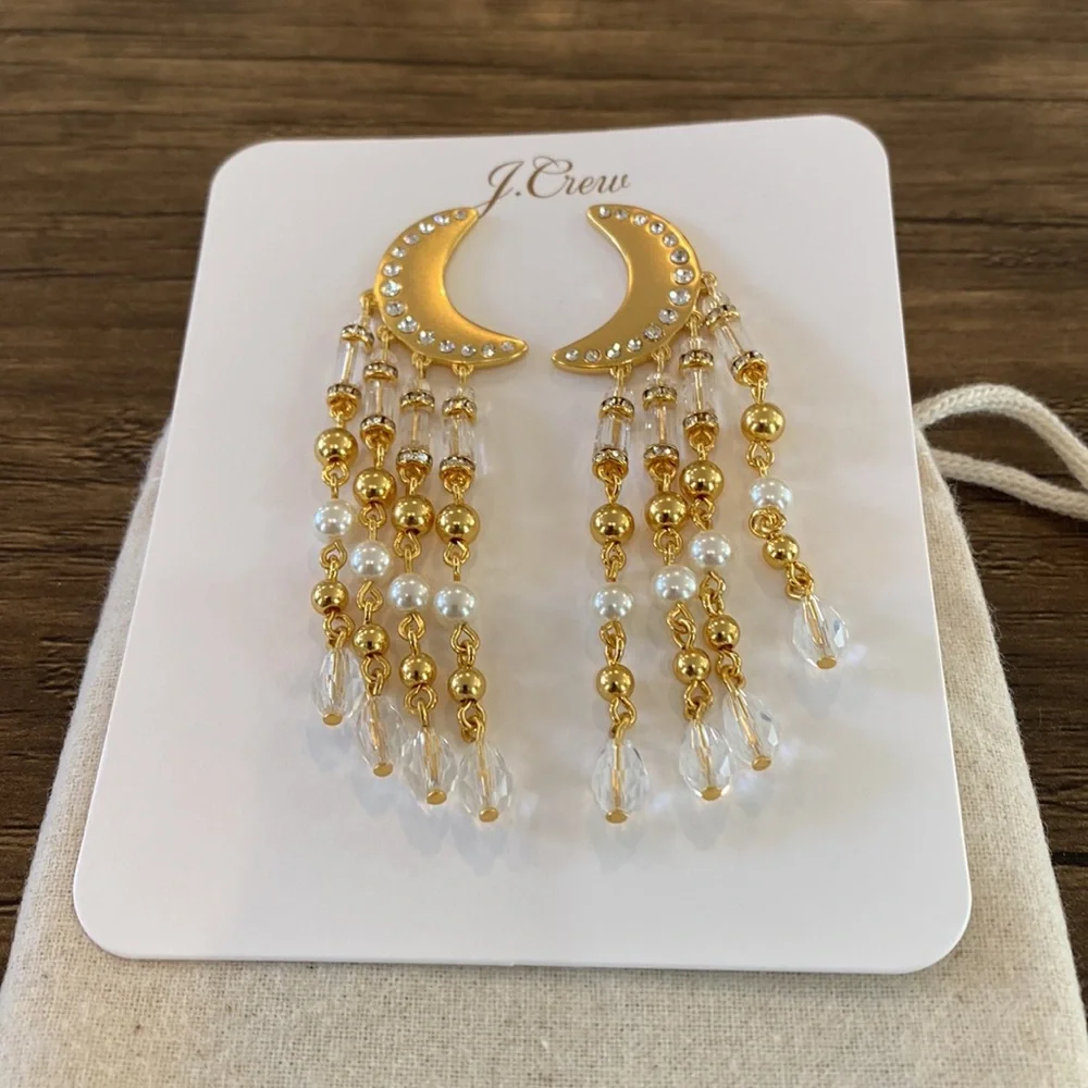 J. Crew Franchi Moon Pearl Earrings - Picture 4 of 12